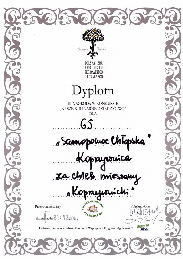 Nasze Kulturalne Dziedzictwo - Chleb Mieszany "Koprzywnicki"