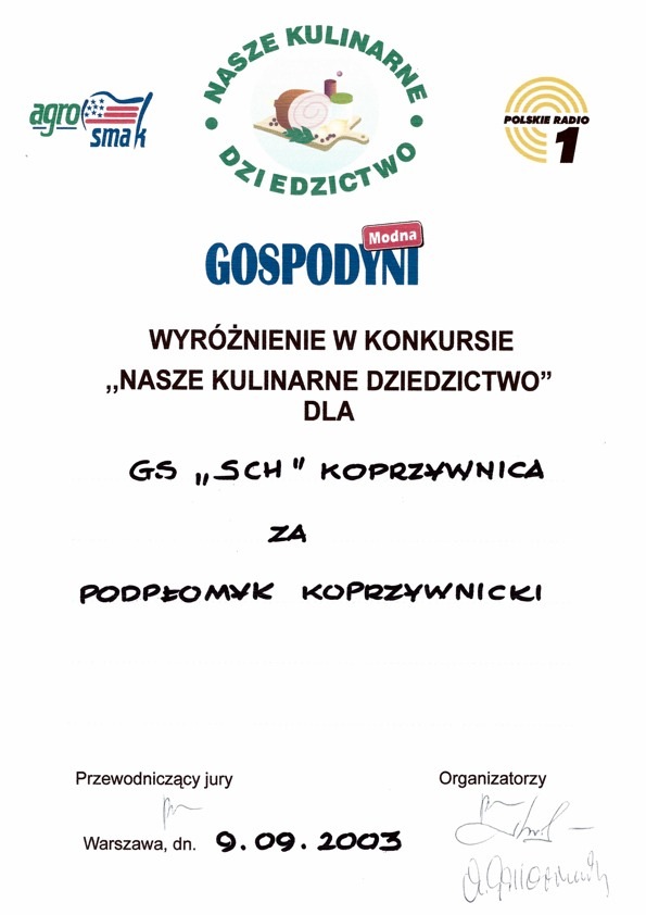 Nasze Kulturalne Dziedzictwo - Podpłomyk Koprzywnicki